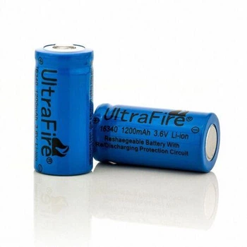 Акумулятор CR123A, CR123, LR123A, 16340 Ultrafire 1200 mAh