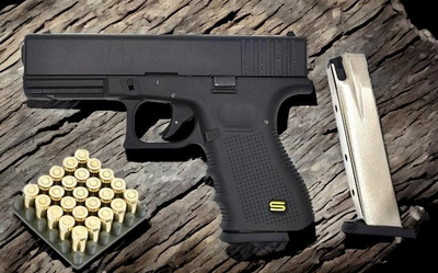 Стартовый сигнальный пистолет SUR BRT Glock G17 + 20 холостых патронов (9 mm)