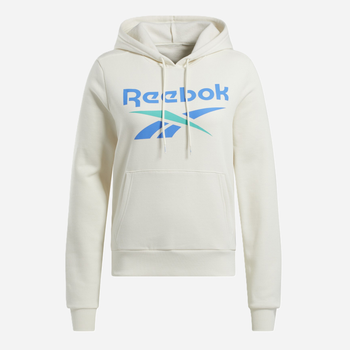 Bluza z kapturem damska ocieplana Reebok Identity Big Logo Fleece Hoodie 100205812 XS Mleczna (1200143849774)