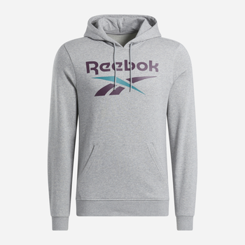 Худі утеплене чоловіче Reebok Identity Big Logo Fleece Hoodie 100206026 XL Сіре (1200143879702)