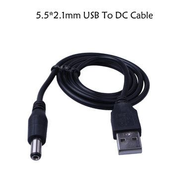 Кабель прямий USB 5.5mm x 2.1mm DC 5V 80 см