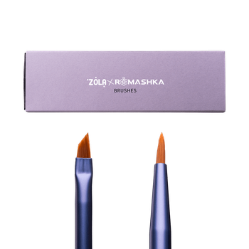 Набор кистей для бровей и ресниц профессиональный Zola x Romashka