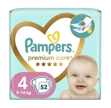 Подгузники Pampers Premium Care Размер 4 (9-14 кг) 52 шт
