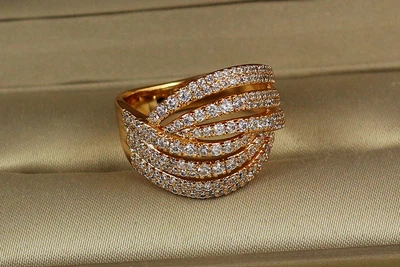 Кольцо Xuping Jewelry Катушка р 18 золотистое