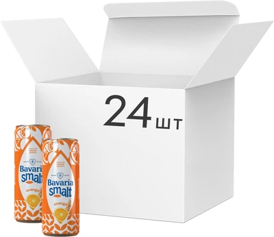 Упаковка солодового напою Bavaria Smalt Orange газований безалкогольний 0% 0.33 л x 24 шт (8714800050890)