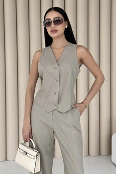 Стильний жіночий жилет Jadone Fashion Манго S бежевий