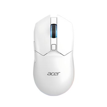 Мышь ACER OMR220 игровая с комбинированным подключением USB, Bluetooth, USB 2.4ГГц, RGB, 8000 DPI, белый