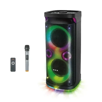 Портативная Bluetooth колонка RIAS ZXX-8850 8" RGB чемодан с караоке 3500 mAh 60W Black (3_05084)
