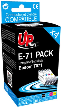 Набір картриджів UPrint E-71 PACK для Epson 12 мл + 3 x 10 мл BK.C.M.Y