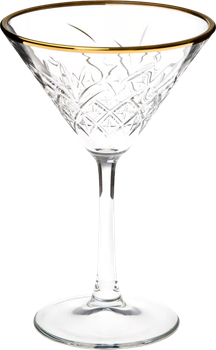 Komplet kieliszków Pasabahce Timeless Gold do martini 230 ml 4 szt (8693357554115)