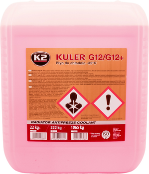 Рідина охолоджуюча K2 Kuler Long Life G12 -35°C 22 кг Червона (W406C-22)