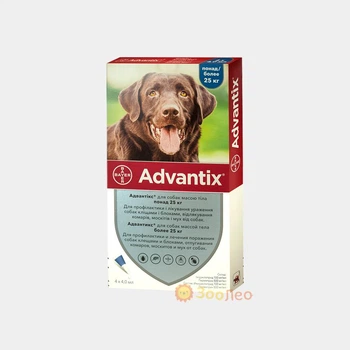 Капли от блох и клещей Bayer Advantix для собак весом более 25 кг (1 пипетка)