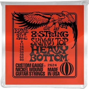 Струны Ernie Ball 2624 9-80 8-string Skinny Top Heavy Bottom