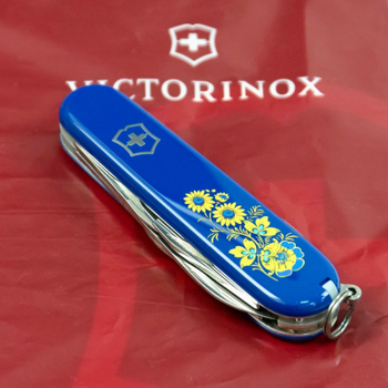 Ніж Victorinox Spartan Ukraine Blue "Квіти" (1.3603.2_T1050u)