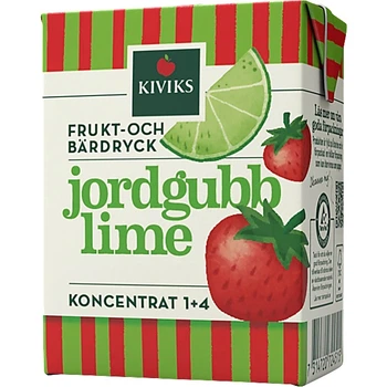 Фруктовий Концентрат полуниця+лайм 200 мл Kiviks kiviks_lime_2dl
