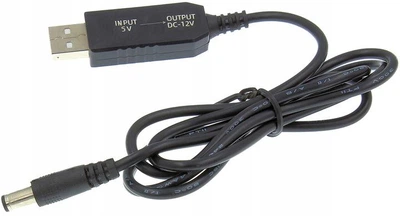 Підвищуючий кабель - перехідник для WIFI роутера від павербанку USB з 5V на 12V ( 5В to 12В DC ) 5.5x2.1 мм 75 см