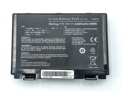 Батарея A32-F82 для ASUS F82, K50, F52, F82, F83, K40, K41, K51, K60, K61, K70, X5D, X87, P81 (11.1V 4400mAh 49Wh) (62007)