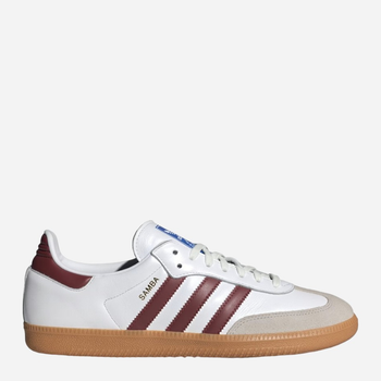 Tenisówki męskie do kostki adidas Originals Samba OG IF3813 46.5 (11.5UK) Biały/Ciemnoczerwony (4066759170810)