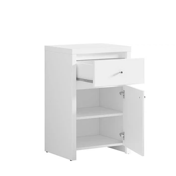 Комод Крістіна BRW (Black Red White) KOM1D1SP Білий + Білий глянець 49х40х77 см