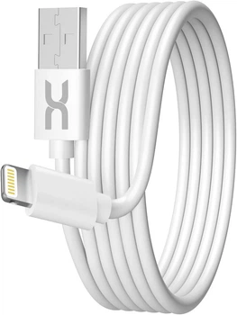 Интерфейсный кабель DC CL-10 2.4Amax USB - Lightning (iPhone iPad) 1m White (36960)