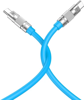 Интерфейсный кабель DC CL-F28B 60W (PD) TypeC - TypeC 1.2m Blue (36984)