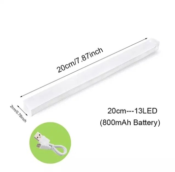 Світлодіодна лампа нічник Led Multifunction 20см warm з датчиком руху на акумуляторі