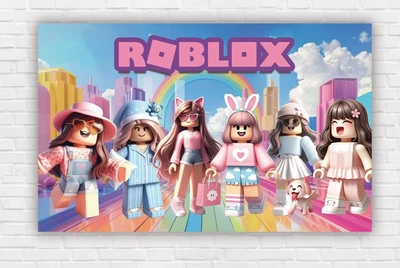 Паперовий плакат "Роблокс, Roblox" 120х75 см