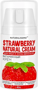 Вітамінний крем для обличчя й зони декольте з полуницею - Naturalissimo Strawberry Natural Cream 45g (891205-134213)