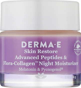 Ночной увлажняющий пептидный крем против глубоких морщин - Derma E Skin Restore Advanced Peptides & Flora-Collagen Night Moisturizer (мини) 30g (1326382-3417828)