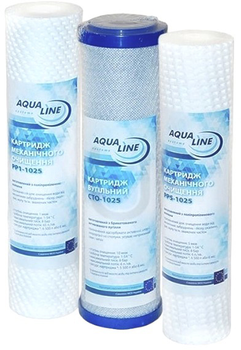 Комплект картриджів AQUALINE RO 1-2-3 для систем зворотного осмосу