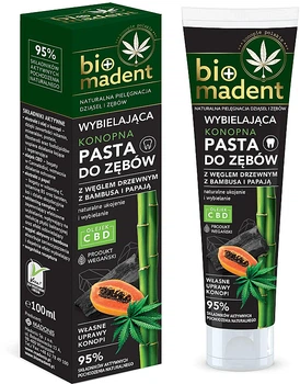 Отбеливающая зубная паста с углем и папайей - Bio Madent 100ml (1108456-16016875)