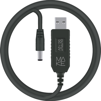 Кабель Make USB to DC 12V 1 м Black (MCB-DP2BK)