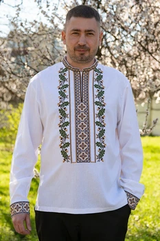 Вишиванка чоловіча "Могутній дуб" XL біла (470126193-001)