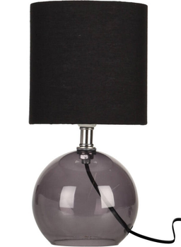 Lampa stołowa ze szklaną podstawą Home & Styling Collection 24 cm Black (8720573052504)