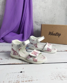 Босоніжки сандалі на дівчинку Weestep 22р - 14.4 см Білий (648)