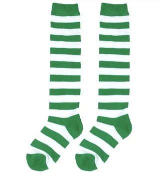 Гольфіни-заколенкі Home Socks 28-35 Дитячі Біло-зелені
