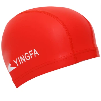 Шапочка для плавания из водонепроницаемой PU ткани YINGFA Pro (PU, Красный) (C0077_Красный)
