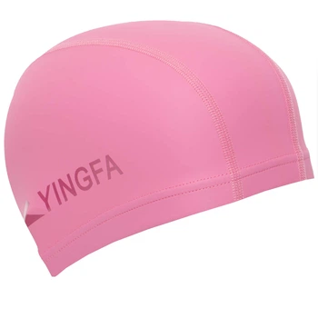 Шапочка для плавания из водонепроницаемой PU ткани YINGFA Pro (PU, Розовый) (C0077_Розовый)
