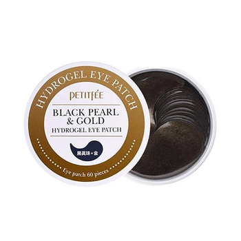 Гидрогелевые патчи для глаз с золотом и черным жемчугом Petitfee Black Pearl&Gold Hydrogel Eye Patch, 60 шт