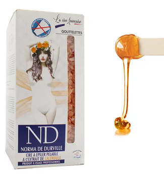 Био-воск пленочный без канифоли с календулой Norma de Durville wax with organic calendula, 800 гр