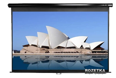 Elite Screens настінний з механізмом повернення 100" (16:9) 124 x 221 (M100UWH) Black Case