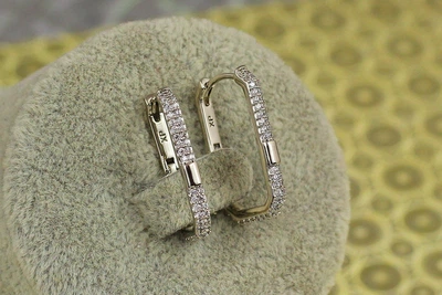 Сережки Xuping Jewelry квадратна доріжка з прямокутною вставкою 2.3 см сріблясті