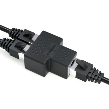 Сплиттер переходник соединитель витой пары для интернет кабеля Ethernet RJ45 - 2xRJ45 LAN Alitek (48457)