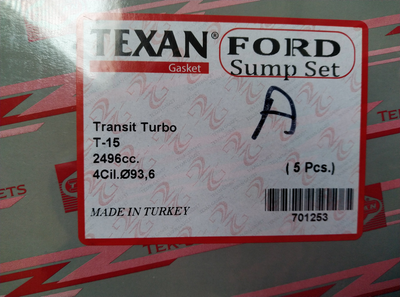 Прокладка піддону TEXAN 701253 FORD TRANSIT 2.5D 86->