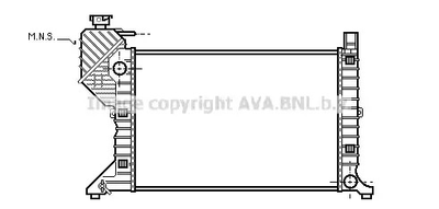 Радиатор охлаждения двигателя MERCEDES-BENZ SPRINTER, AVA COOLING (MSA2181)