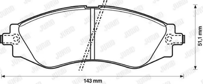 Комплект тормозных колодок, дисковый тормоз CHEVROLET ZAFIRA, SAAB 9-3, JURID (572407J)