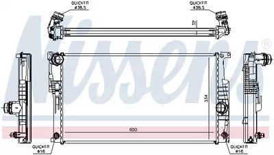 Радіатор охолодження двигуна BMW 2, NISSENS (60817)