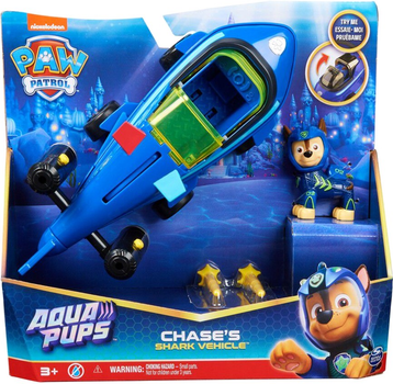 Машинка у формі акули з фігуркою цуценяти Чейза Spin Master Paw Patrol Aqua Pups (0778988446713)