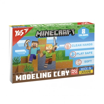 Пластилин Yes, 8 цветов, 160г Minecraft, 540656