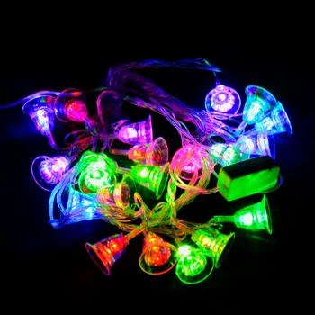 Гирлянда светодиодная VENOM "Колокольчик" 20LED RGB, прозрачный провод (LS-BELL-20LED-WC-RGB)